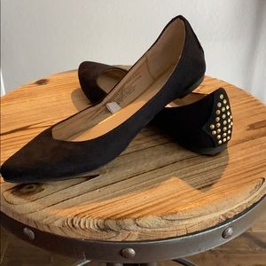 Mossimo Black Flats with gold studs